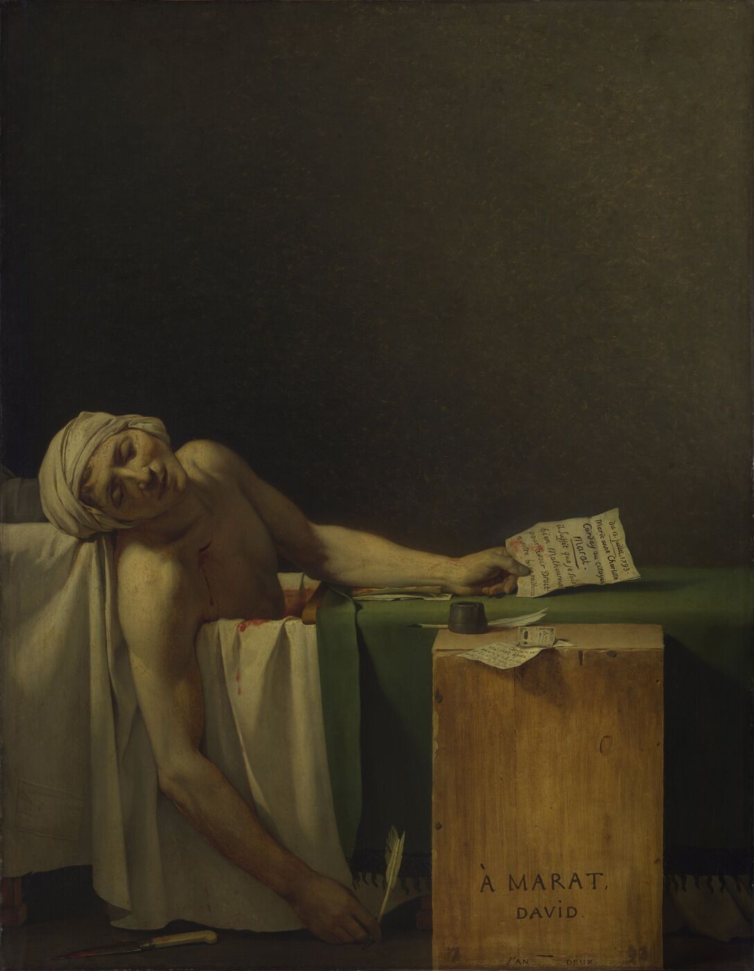 The Death of Marat, by Jacques-Louis David